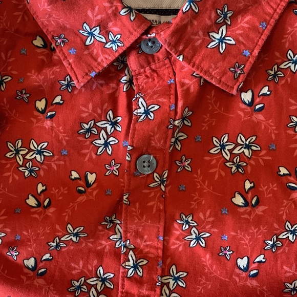 Denim & Flower Dress Shirt - Picture 3 of 4